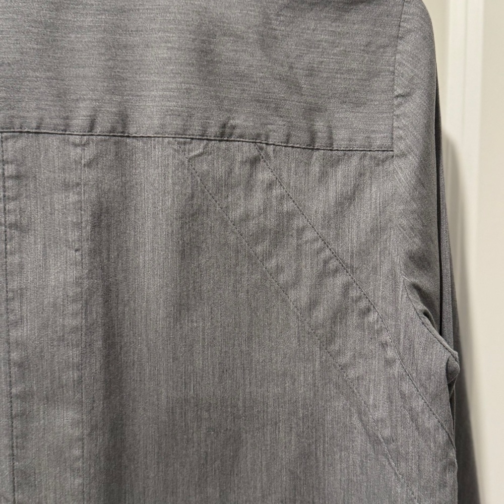 Lafayette 148 Gray Asymmetrical Stretch Cotton Tunic Blouse Size S - Picture 13 of 14